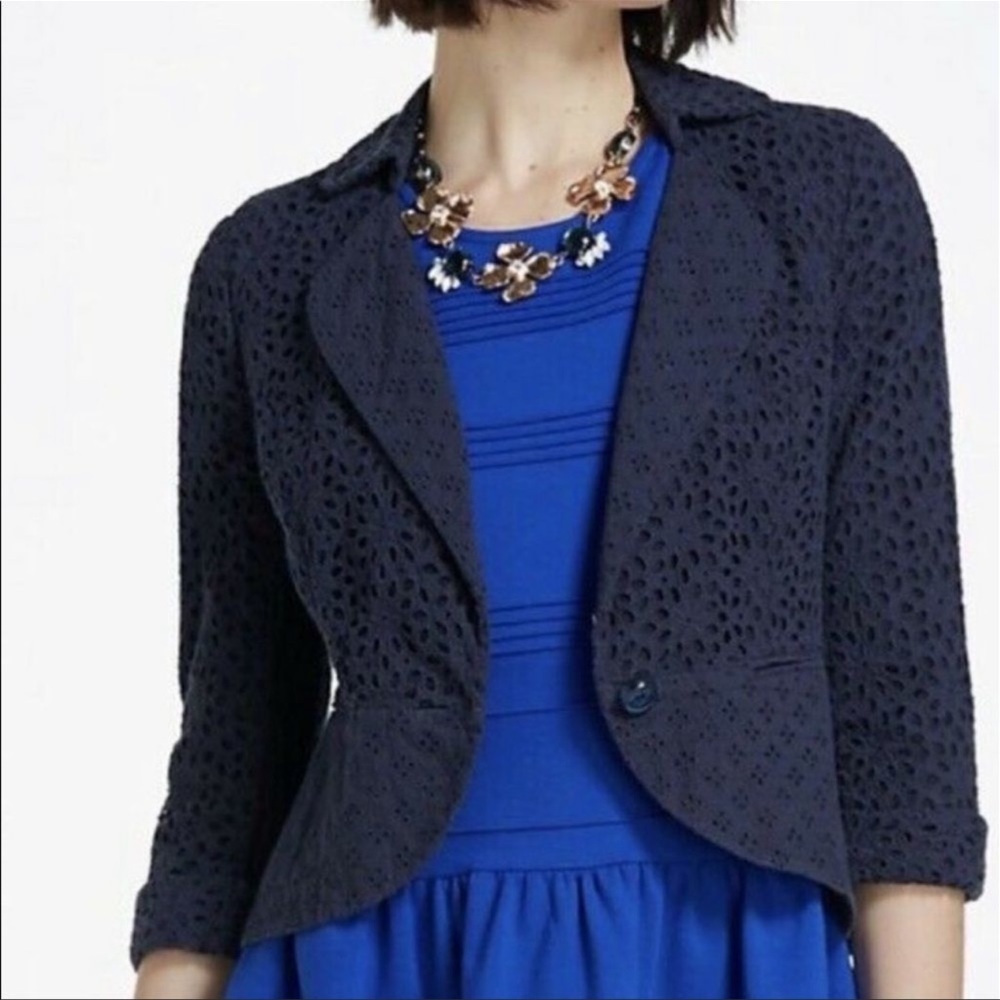 𝅺Anthropologie Leifnotes Spun Eyelet Blazer